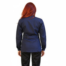 Carica l'immagine nel visualizzatore di Gallery, Camice da lavoro,casacca zip Manica lunga "Blu scuro" Cod: 1806
