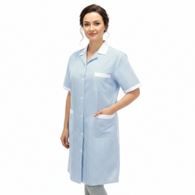 Lade das Bild in den Galerie-Viewer, Camice da lavoro lungo rigo azzurro MM cod:7197
