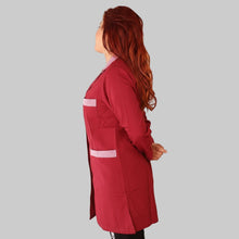 Charger l'image dans la galerie, Chemise de travail femme, taille M, « Bordeaux » profil, code : 6916 
