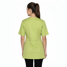 Carica l'immagine nel visualizzatore di Gallery, Camice casacca da lavoro donna con zip "verde lime" cod: 1106

