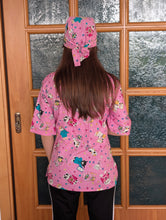 Carica l&#39;immagine nel visualizzatore di Gallery, casacca da lavoro, fumetto+bandana &quot;ROSA&quot; cod: 999
