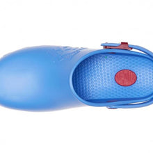 Carica l'immagine nel visualizzatore di Gallery, Zoccoli da lavoro sanitari ,cinturino regolabile  "azzurro" cod: 8248
