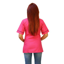 Carica l&#39;immagine nel visualizzatore di Gallery, Camice da lavoro,casacca zip FUCHSIA MM cod: 6893
