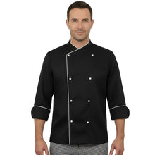 Carica l&#39;immagine nel visualizzatore di Gallery, Giacca cuoco-chef &quot;nero slim&quot; cod: 7685
