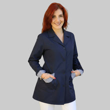 Carica l'immagine nel visualizzatore di Gallery, Camice da lavoro donna,casacca slim,divisa "blu scuro" Cod:161020
