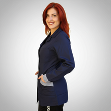Carica l'immagine nel visualizzatore di Gallery, Camice da lavoro donna,casacca slim,divisa "blu scuro" Cod:161020
