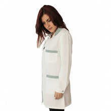 Carica l&#39;immagine nel visualizzatore di Gallery, Camici da Lavoro Donna,Alimentari,Maestra Asilo,Colf,profilo rigo verde COD: 2110
