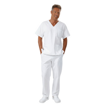 Cargar imagen en el visor de la galería, Divisa da lavoro,completa,unisex,collo V "bianco" cod: 8378
