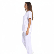 Carica l&#39;immagine nel visualizzatore di Gallery, Divisa da lavoro,completa,unisex,collo V &quot;bianco&quot; cod: 8378
