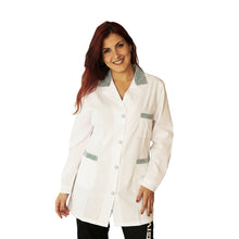 Carica l'immagine nel visualizzatore di Gallery, Camici da Lavoro Donna,Alimentari,Maestra Asilo,Colf,profilo rigo verde COD: 2110
