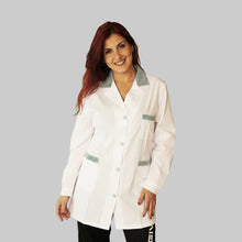 Carica l&#39;immagine nel visualizzatore di Gallery, Camici da Lavoro Donna,Alimentari,Maestra Asilo,Colf,profilo rigo verde COD: 2110
