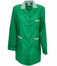 Carica l&#39;immagine nel visualizzatore di Gallery, Camice da lavoro donna,casacca verde con profilo ML cod: 7722
