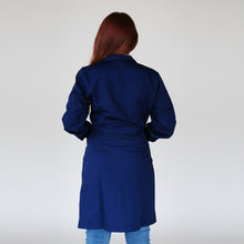 Carica l'immagine nel visualizzatore di Gallery, camice da lavoro donna,ml lungo "blu scuro" cod: 200522
