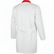 Load image into Gallery viewer, Camice da lavoro uomo, bianco con profilo colorato "ROSSO" cod:7968
