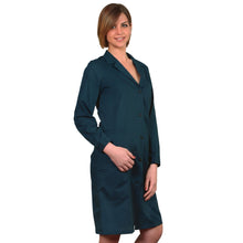 Carica l'immagine nel visualizzatore di Gallery, camice da lavoro donna,ml lungo "blu scuro" cod: 200522
