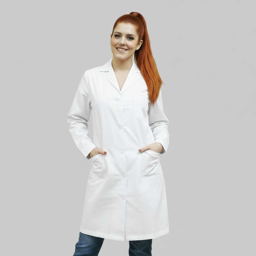 Camice da laboratorio,da lavoro donna,100% cotone pesante cod: 2507