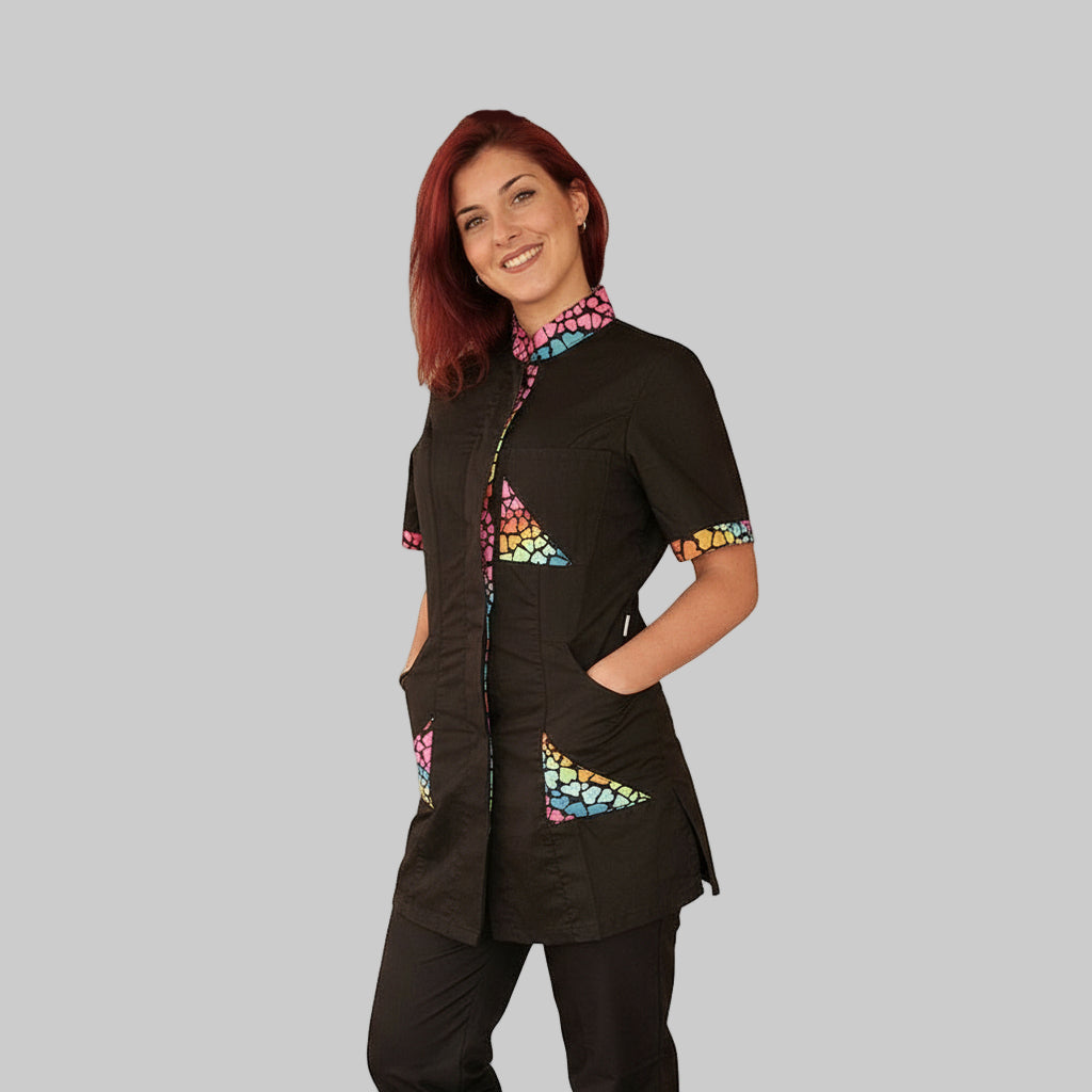 Camice da lavoro, nero inserto 