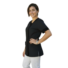 Cargar imagen en el visor de la galería, camice da lavoro,casacca modello beauty, nero Cod: 290724
