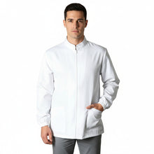 Carica l'immagine nel visualizzatore di Gallery, CASACCA camice Da Lavoro,laboratorio Con Zip Unisex Bianco UNISEX cod:7579
