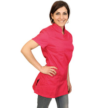 Carica l'immagine nel visualizzatore di Gallery, Casacca da lavoro,camice slim  Mod Londinese "FUCHSIA" Cod:7098
