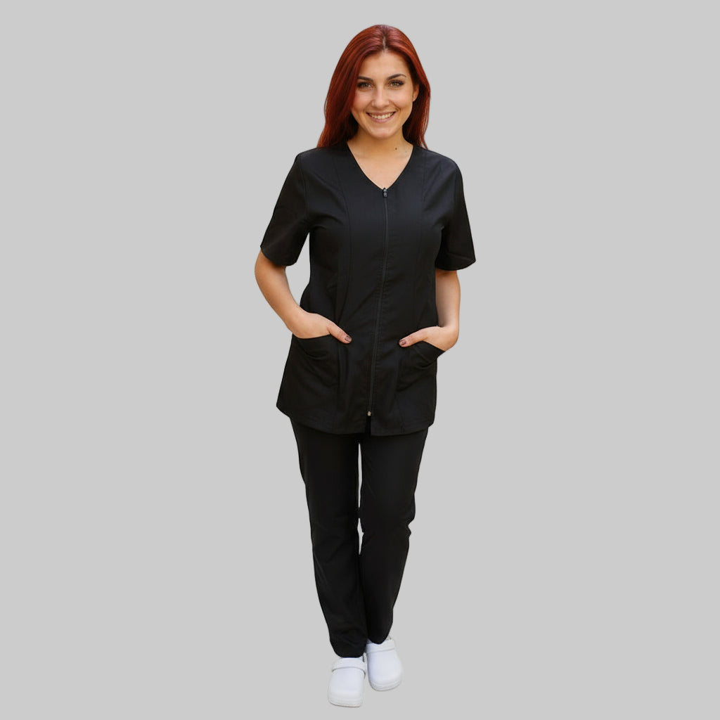 Divisa da lavoro donna,con zip 
