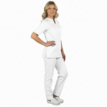 Carica l'immagine nel visualizzatore di Gallery, Divisa da lavoro donna, scollo "cuore" BIANCO cod: 83852
