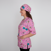 Carica l'immagine nel visualizzatore di Gallery, casacca da lavoro, fumetto+bandana "ROSA" cod: 999
