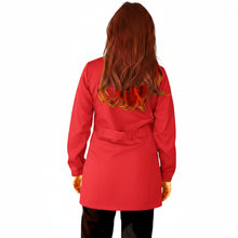 Carica l'immagine nel visualizzatore di Gallery, Camice da lavoro,casacca donna rosso con profilo ML cod:7562
