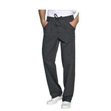 Load image into Gallery viewer, Pantaloni da cuoco regular-fit "nero gessato" cod:8944
