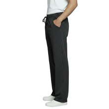 Load image into Gallery viewer, Pantaloni da cuoco regular-fit "nero gessato" cod:8944
