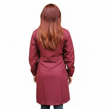 Carica l'immagine nel visualizzatore di Gallery, Camice da lavoro donna, classico misto cotone "bordeaux" cod: 100520
