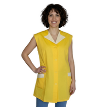 Charger l'image dans la galerie, Veste de travail pour femme, emmanchures, idéale pour les ouvrières, les enseignantes, le personnel de nettoyage, tablier pour marchands de fruits et légumes, COD : 120325 
