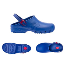 Charger l'image dans la galerie, Sabots de travail sanitaires, bride bleue réglable, code : 8253
