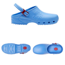 Carica l'immagine nel visualizzatore di Gallery, Zoccoli da lavoro sanitari ,cinturino regolabile  "azzurro" cod: 8248
