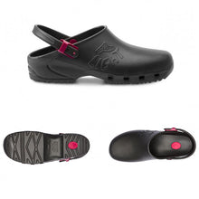 Carica l'immagine nel visualizzatore di Gallery, Zoccoli da lavoro sanitari ,cinturino regolabile "nero" cod: 8251
