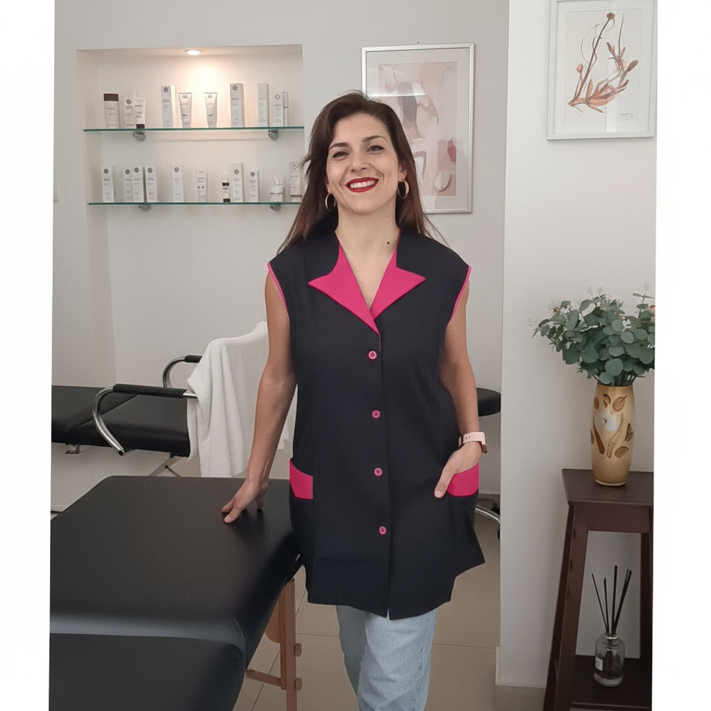 Casacca da lavoro,camice giromanica corto bottoni col. 