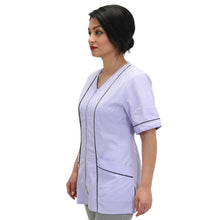 Carica l'immagine nel visualizzatore di Gallery, Camice da lavoro,casacca zip glicine MM Cod:1506
