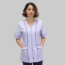 Carica l&#39;immagine nel visualizzatore di Gallery, Camice da lavoro,casacca zip glicine MM Cod:1506
