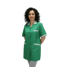 Lade das Bild in den Galerie-Viewer, Camice da lavoro donna, casacca verde con profilo MM cod: 7708
