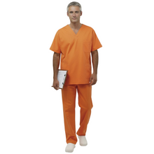 Carica l'immagine nel visualizzatore di Gallery, Divisa da lavoro,completa,unisex,scollo V "arancio" cod: 8316
