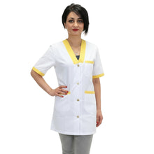 Load image into Gallery viewer, Casacca,camice da lavoro, profilo giallo MM cod: 7609
