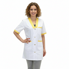 Load image into Gallery viewer, Casacca,camice da lavoro, profilo giallo MM cod: 7609
