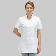 Carica l'immagine nel visualizzatore di Gallery, Casacca da lavoro,camice slim bianco "mod londinese" COD: 7050
