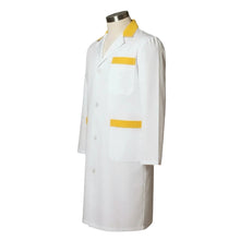 Lade das Bild in den Galerie-Viewer, Camice da lavoro uomo, bianco con profilo colorato "giallo", cod:7969

