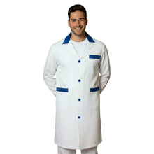 Carica l&#39;immagine nel visualizzatore di Gallery, Camice da lavoro uomo, bianco con profilo colorato cod:7970

