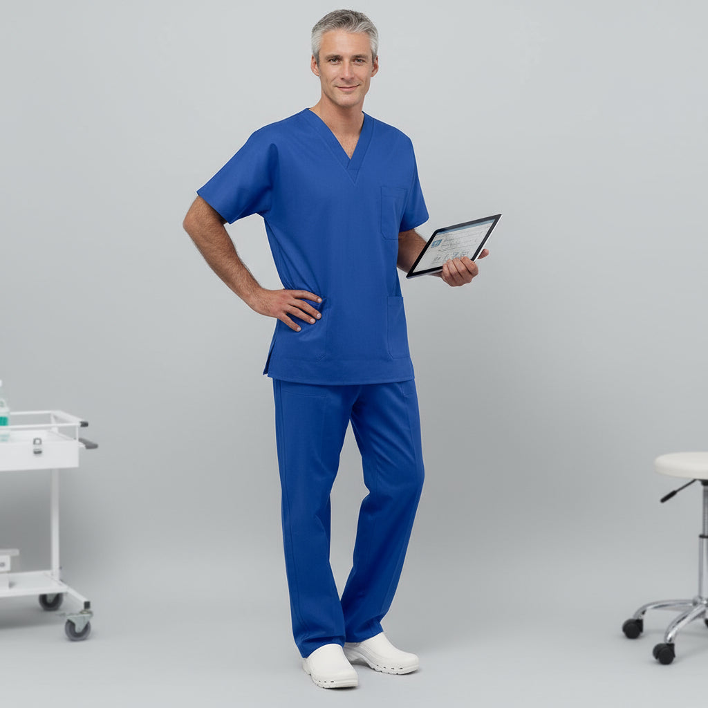 Divisa da lavoro, unisex scollo V 