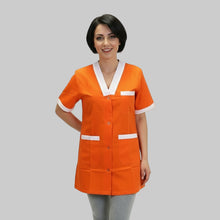 Carica l&#39;immagine nel visualizzatore di Gallery, Camice da lavoro donna,casacca &quot;arancione&quot; cod: 3330
