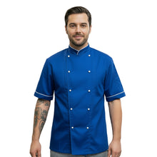 Carica l&#39;immagine nel visualizzatore di Gallery, Giacca cuoco &quot;light&quot; blu royal cod: 0926
