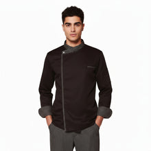 Charger l'image dans la galerie, Veste de chef noire « cook » à boutons-pression, code : 7760
