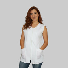 Carica l&#39;immagine nel visualizzatore di Gallery, Camice da lavoro,casacca zip Giromanica &quot;Bianco&quot; COD: 2106
